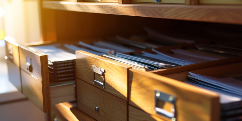 golden-sunlight-bathes-open-file-cabinet-warm-inviting-office